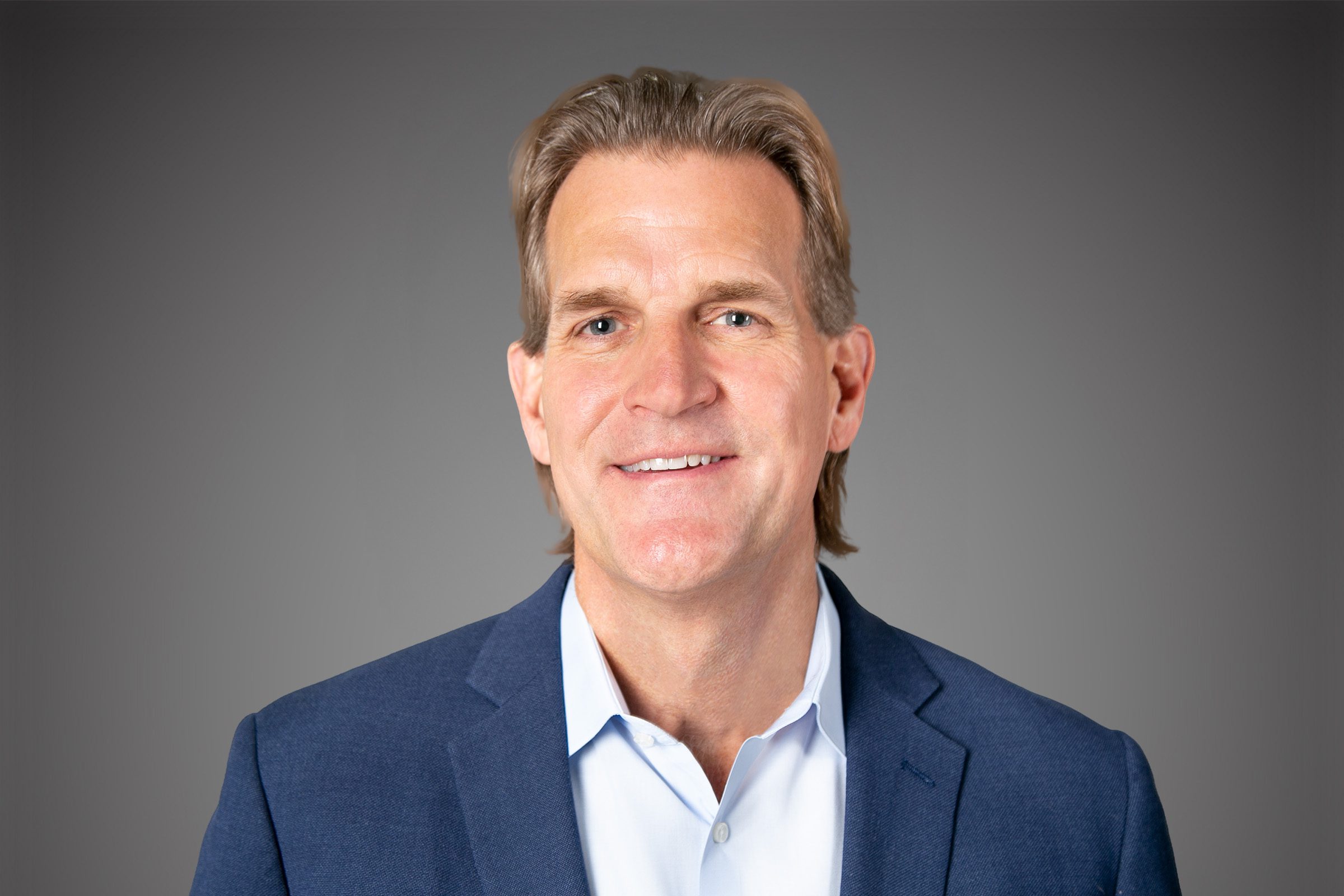Headshot of Pete Oldendorf in front of a gray background.